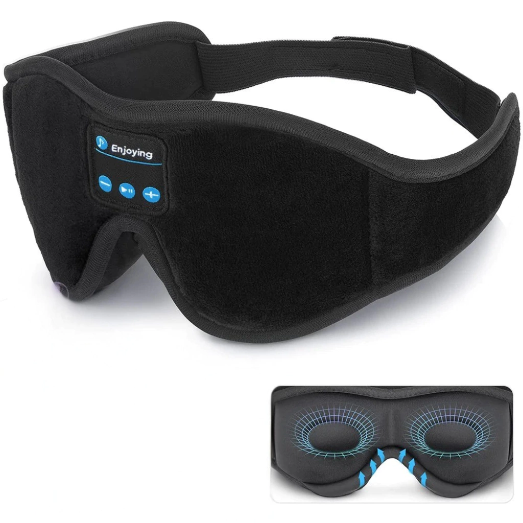 MÁSCARA PARA DORMIR COM FONE DE OUVIDO BLUETOOTH - 10% OFF NO PIX