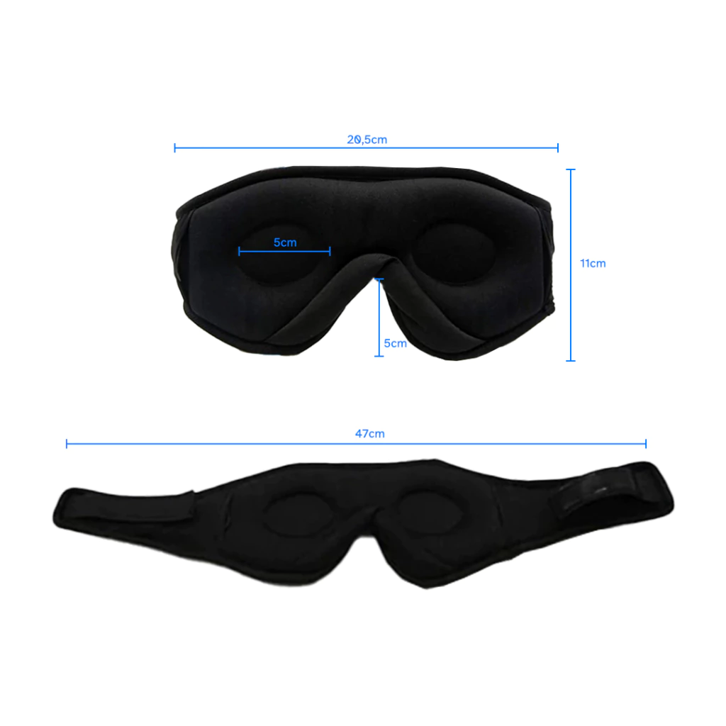 MÁSCARA PARA DORMIR COM FONE DE OUVIDO BLUETOOTH - 10% OFF NO PIX