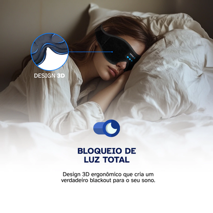MÁSCARA PARA DORMIR COM FONE DE OUVIDO BLUETOOTH - 10% OFF NO PIX