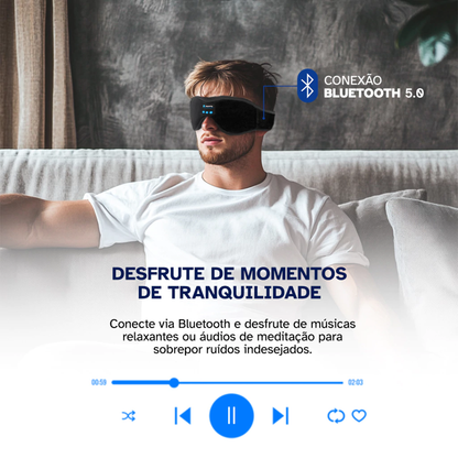 MÁSCARA PARA DORMIR COM FONE DE OUVIDO BLUETOOTH - 10% OFF NO PIX